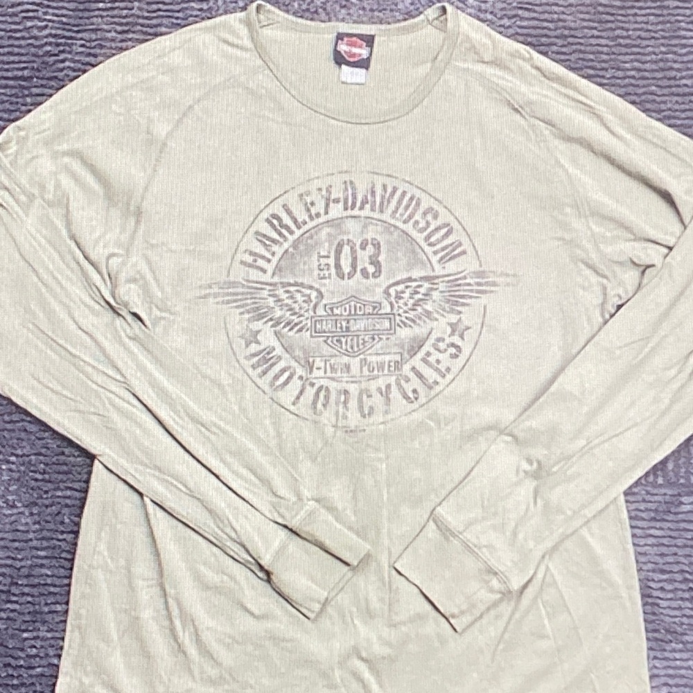 Harley-Davidson Men's Olive Long Sleeve Tee